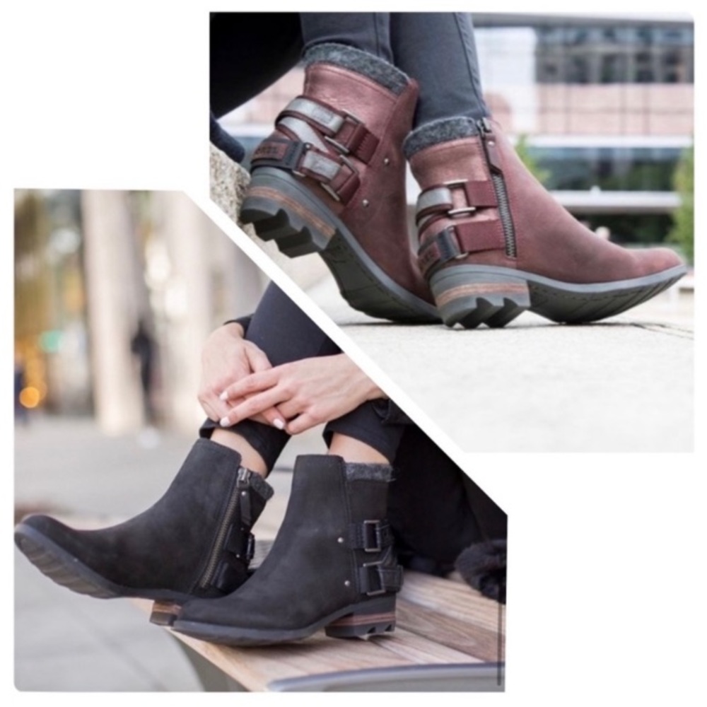 Sorel | Lolla Leather Waterproof Boots Peat Moss Green Olive - Picture 15 of 16